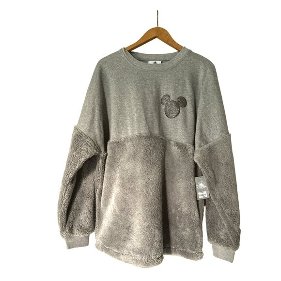 Disney Spirit Jersey New York Gray L NWT fleece Sherpa - Picture 1 of 9
